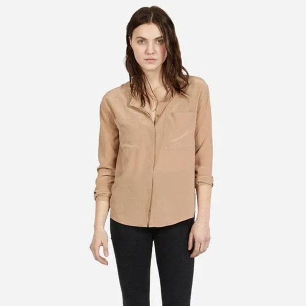 Everlane Tan Button Down Shirt
